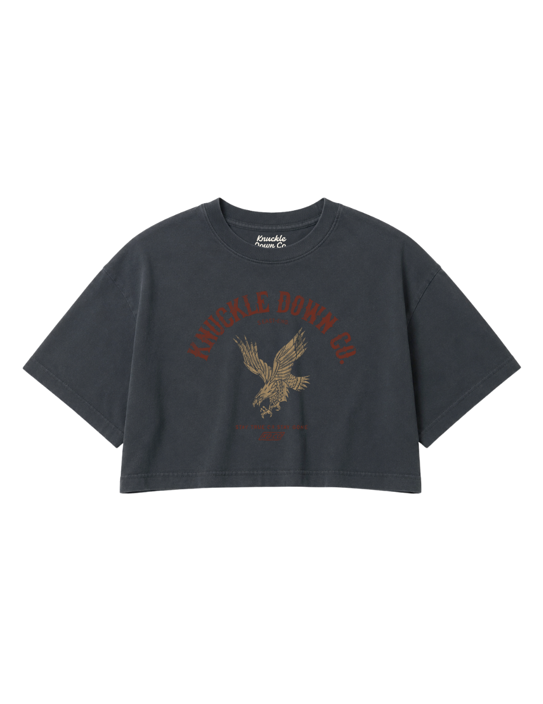EAGLE - Cropped T-Shirt (Washed Black)