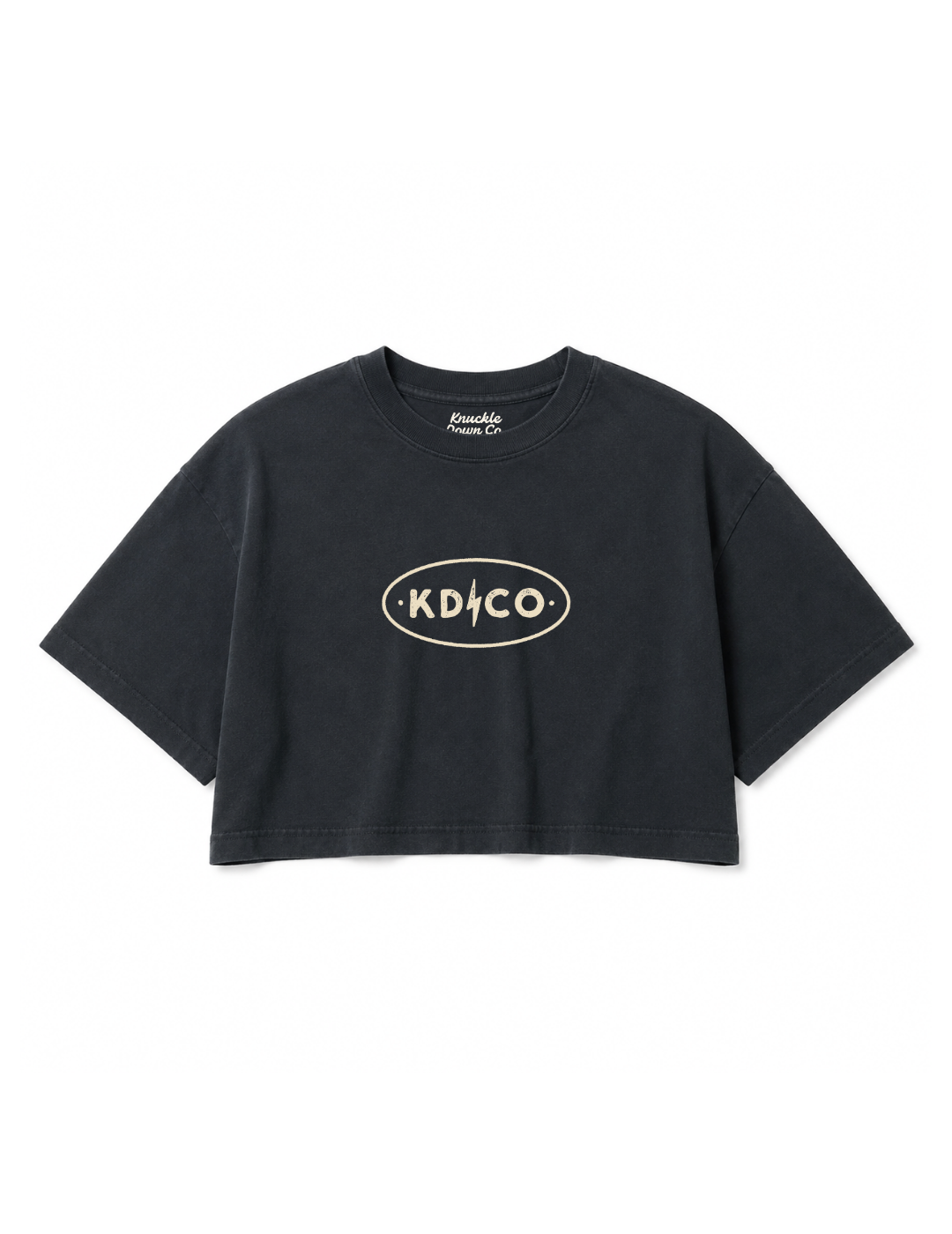 KD.CO - Cropped T-Shirt (Washed Black)