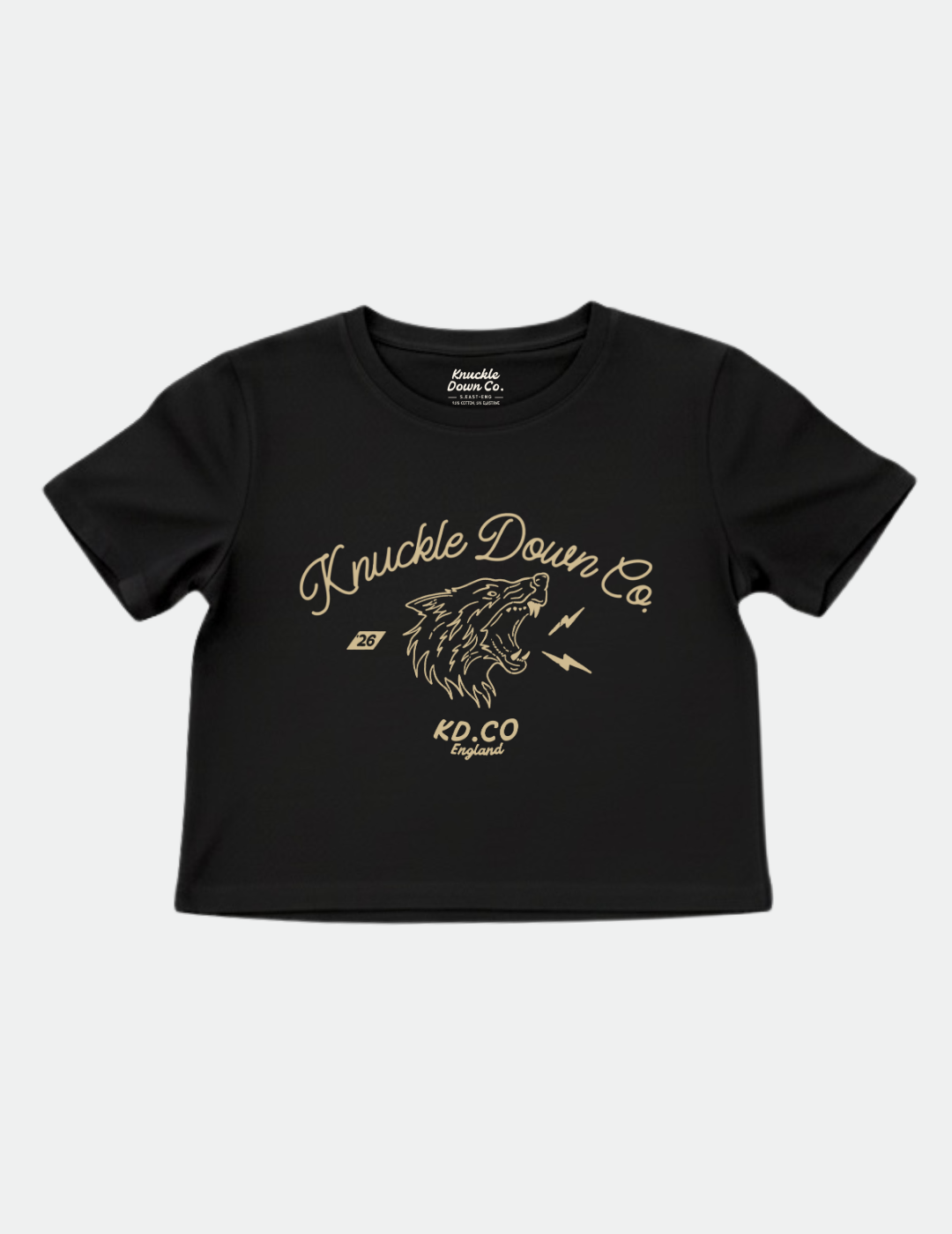 WOLF - Cropped T-Shirt (Black)