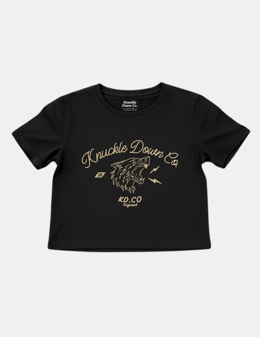 WOLF - Cropped T-Shirt (Black)