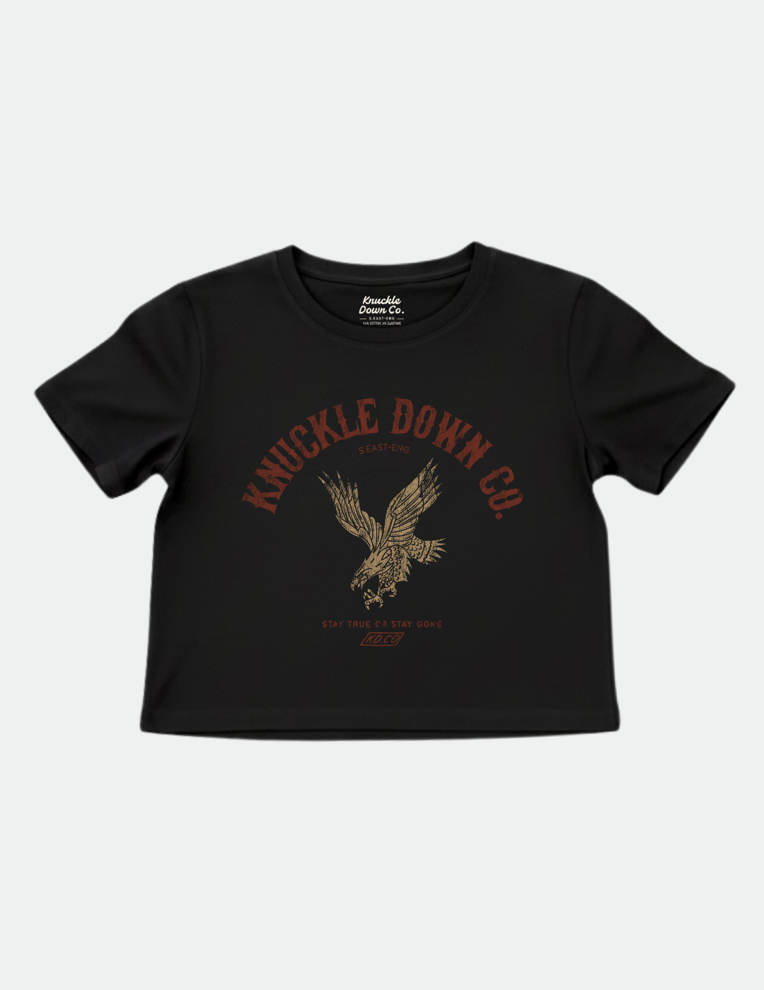 STAY TRUE - Cropped T-Shirt (Black)