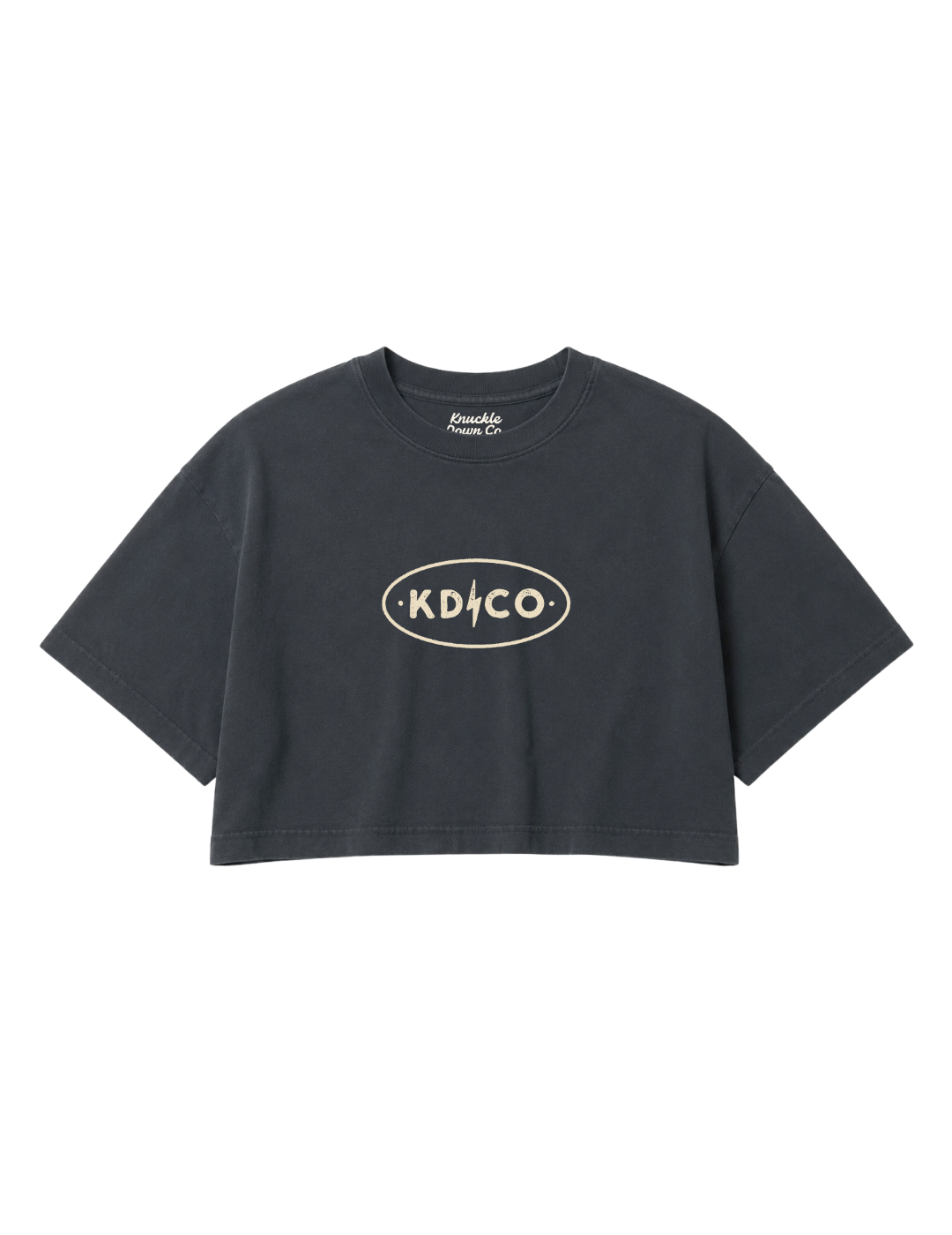 KD.CO - Cropped T-Shirt (Washed Black)