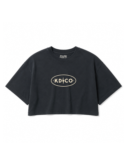 KD.CO - Cropped T-Shirt (Washed Black)