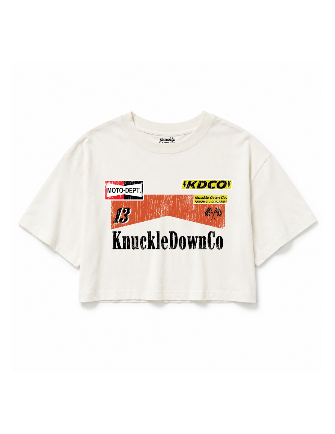 PIT CREW - Cropped T-Shirt (Vintage White)
