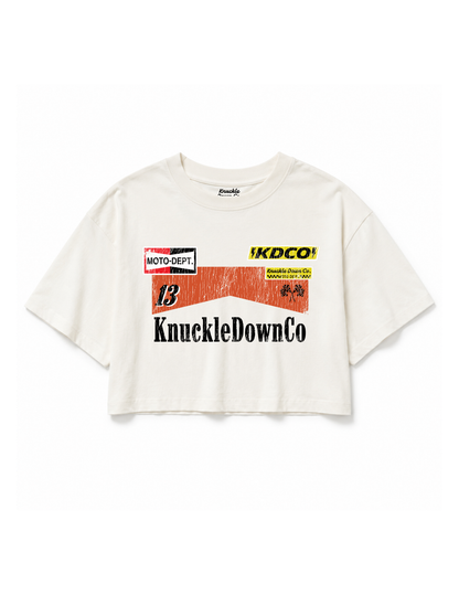 PIT CREW - Cropped T-Shirt (Vintage White)