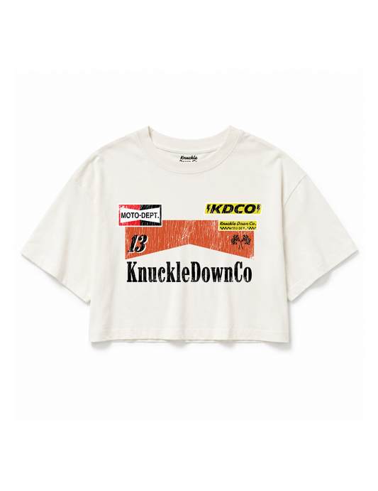 PIT CREW - Cropped T-Shirt (Vintage White)