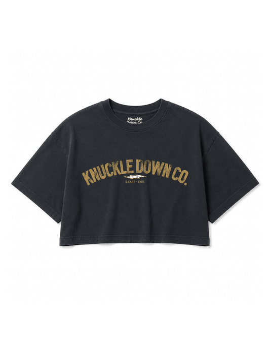 CLASSIC - Cropped T-Shirt (Washed Black)