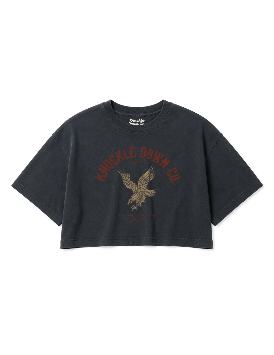 EAGLE - Cropped T-Shirt (Washed Black)