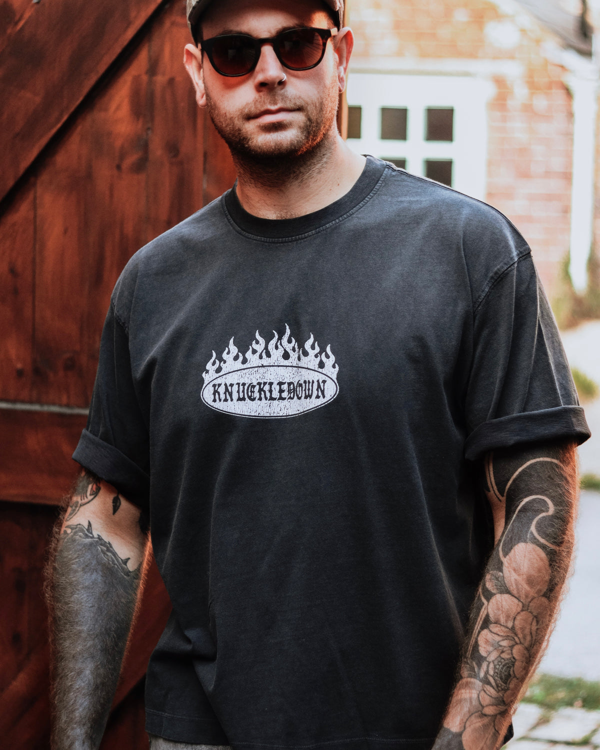 BURNOUT - Boxy T-Shirt (Washed Black)