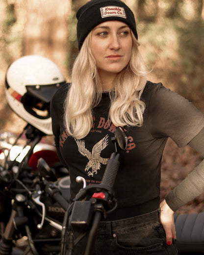 STAY TRUE - Cropped T-Shirt (Black)