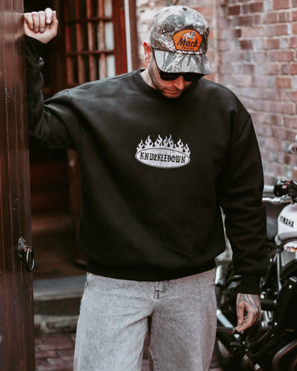 BURNOUT - Heavyweight Sweatshirt (Black)