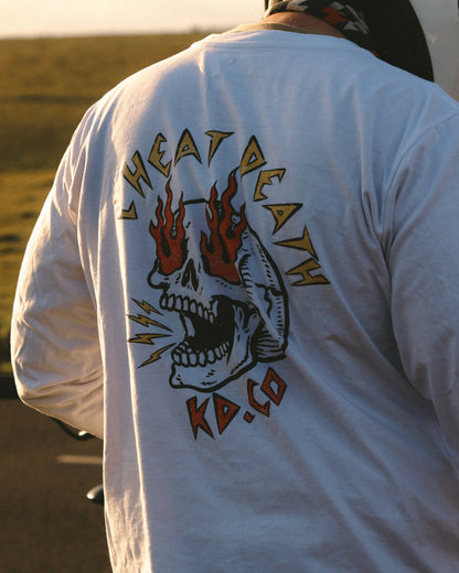 CHEAT DEATH - Long Sleeve T-Shirt (White)
