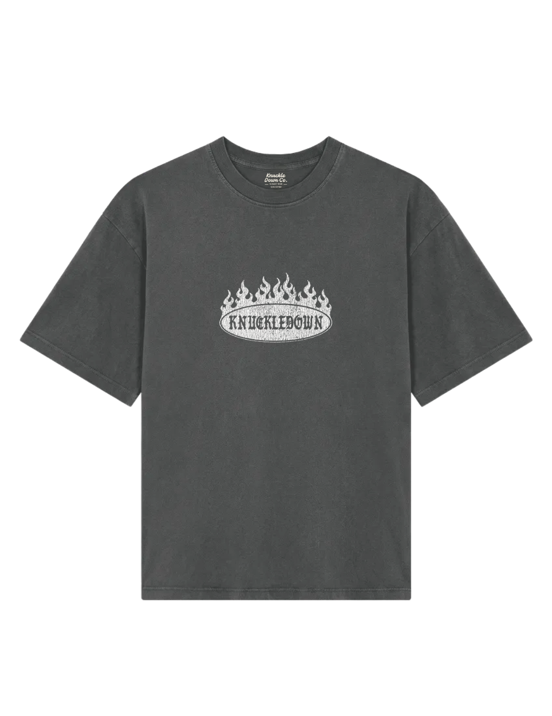 BURNOUT - Boxy T-Shirt (Washed Black)