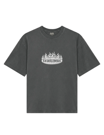 BURNOUT - Boxy T-Shirt (Washed Black)