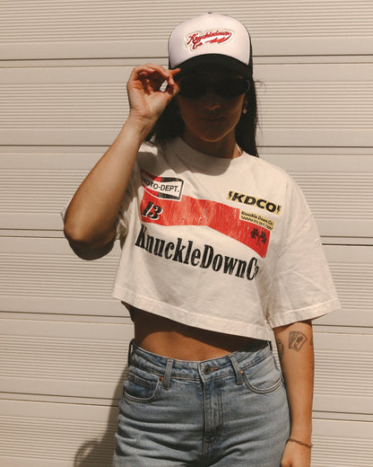 PIT CREW - Cropped T-Shirt (Vintage White)