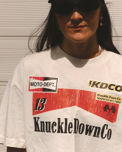 PIT CREW - Cropped T-Shirt (Vintage White)