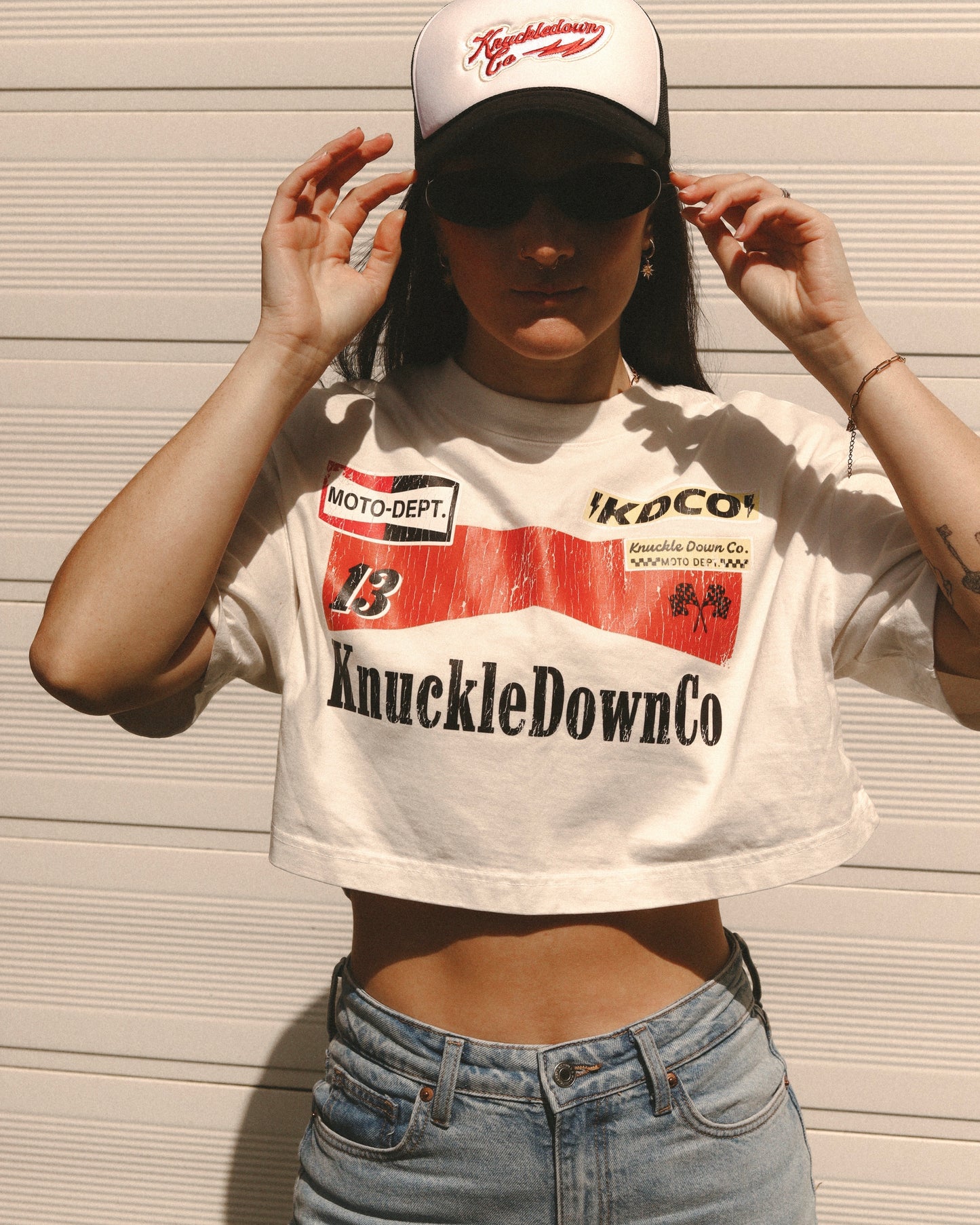 PIT CREW - Cropped T-Shirt (Vintage White)
