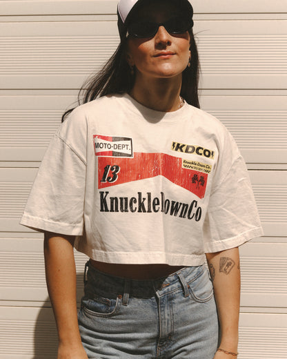 PIT CREW - Cropped T-Shirt (Vintage White)