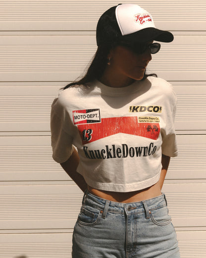 PIT CREW - Cropped T-Shirt (Vintage White)